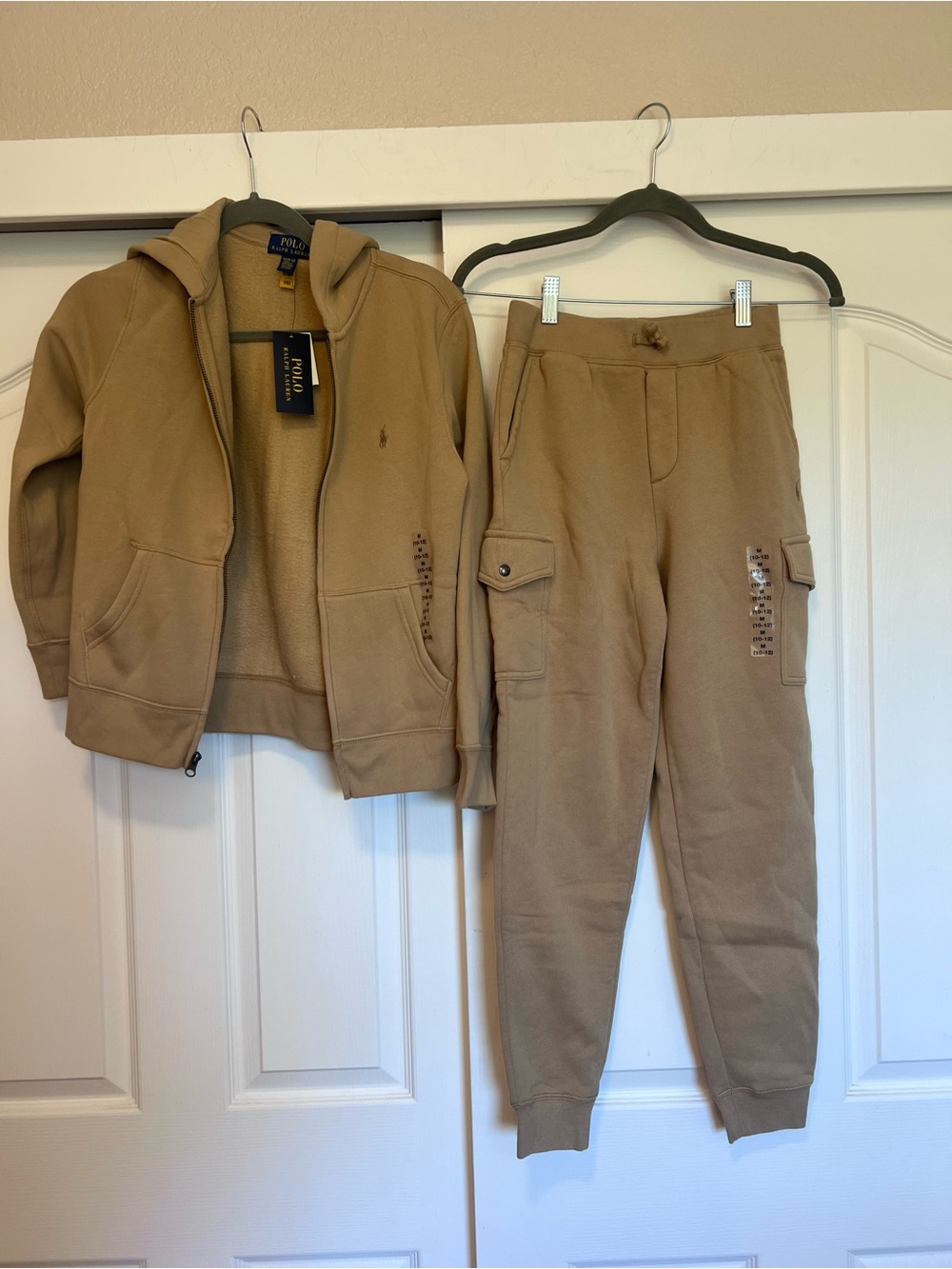 NWT Youth Polo Ralph Lauren Double Knit Fleece Hoodie & Jogger Set